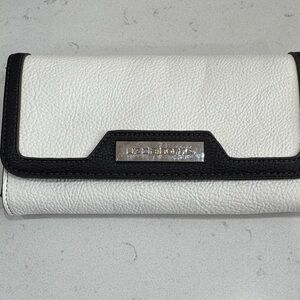 Liz Claiborne White Wallet with Black Trim